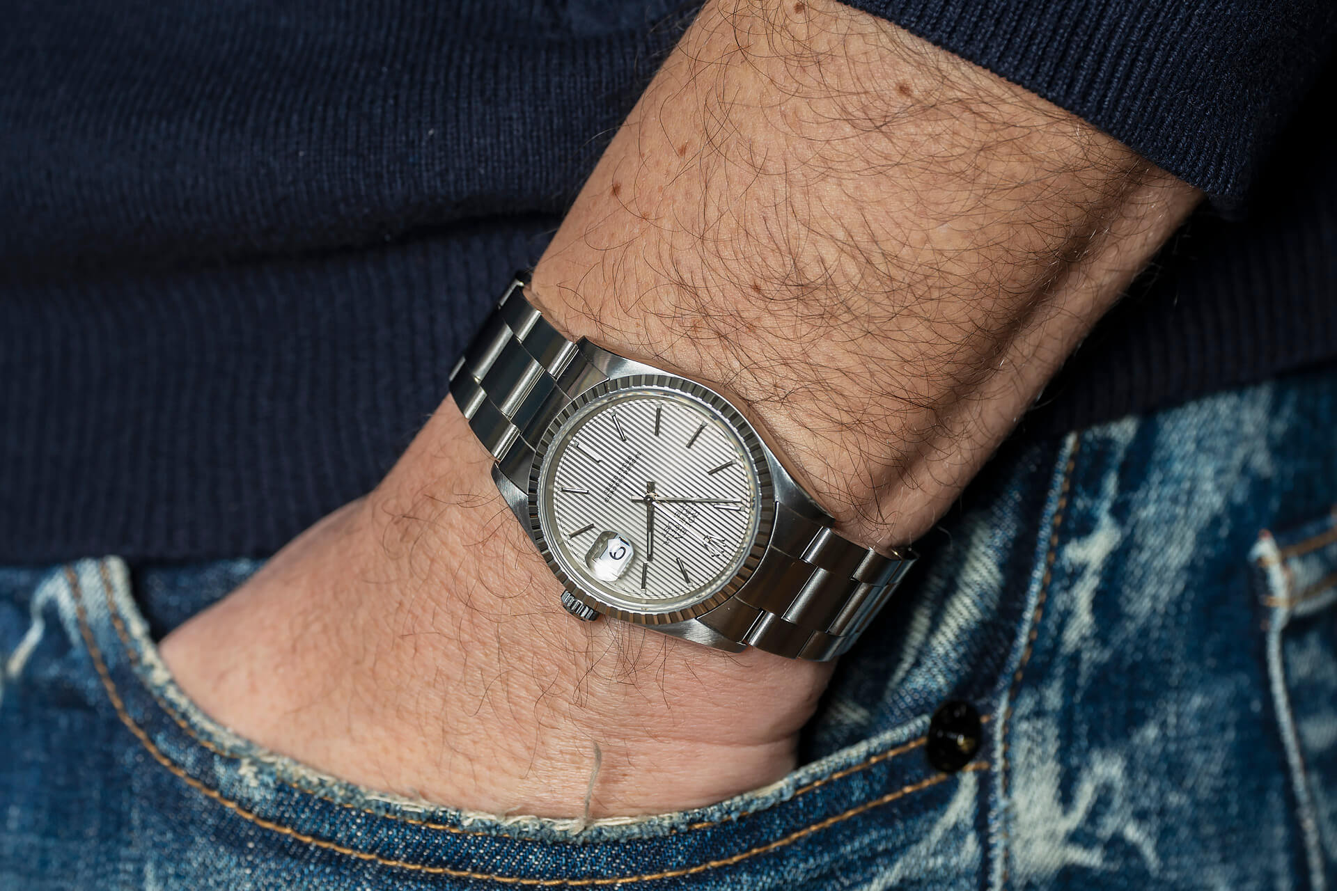 Rolex Datejust Champagne 'Tapestry' Dial