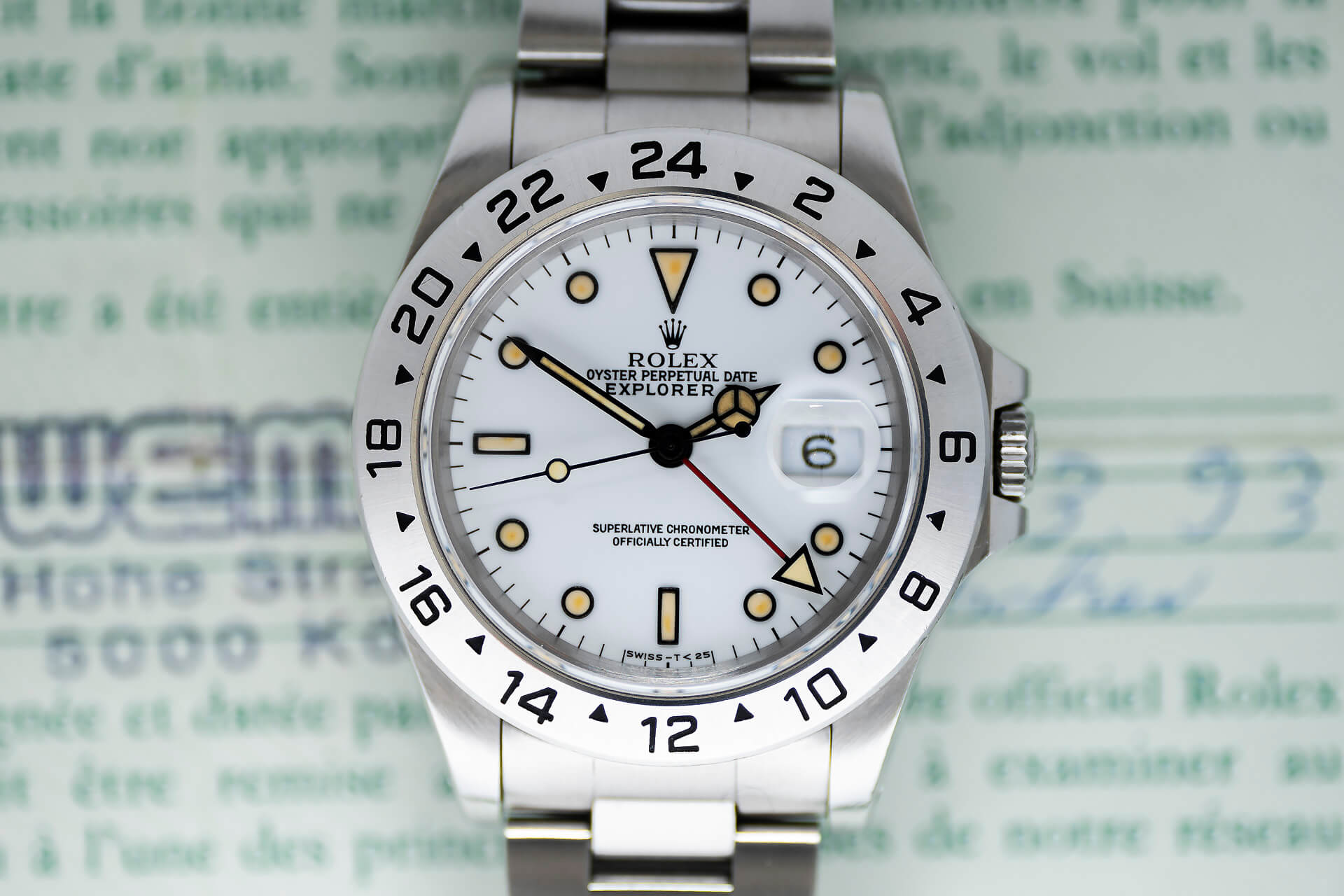Rolex Explorer II 16570 'Chicchi Di Mais' B&P