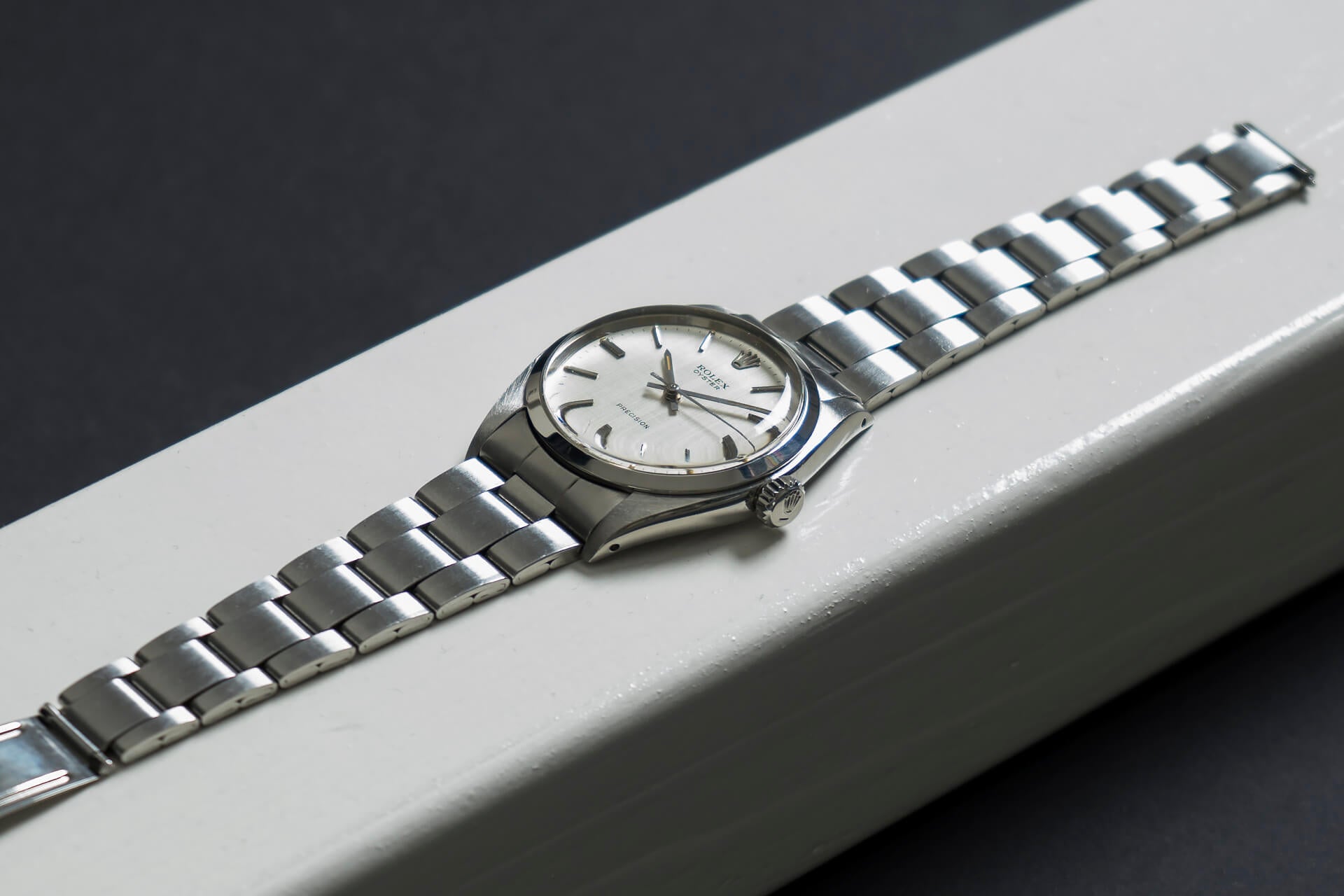 Rolex Oyster Precision 'Linen Dial' B&P