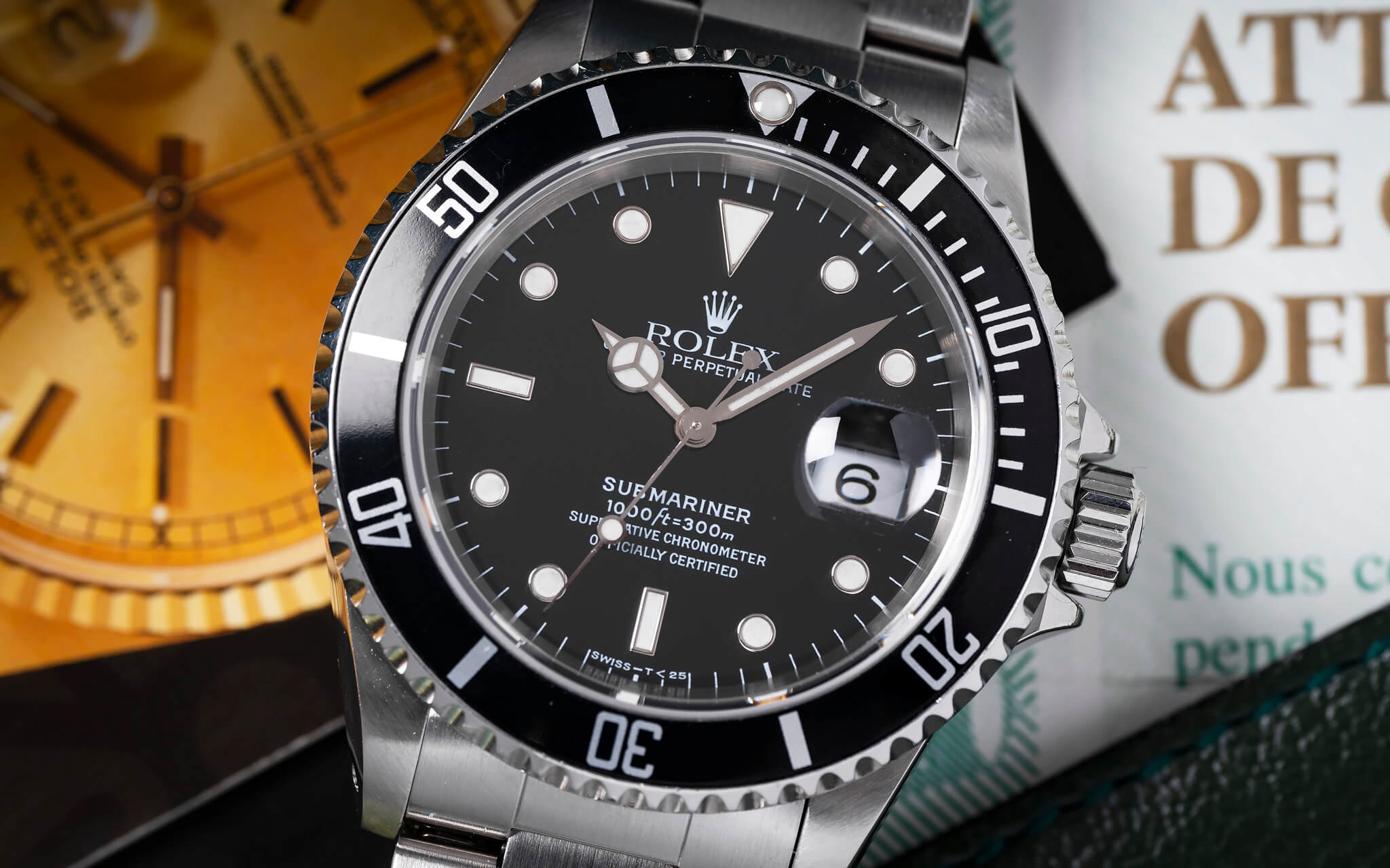 ROLEX SUBMARINER 16610 B&P