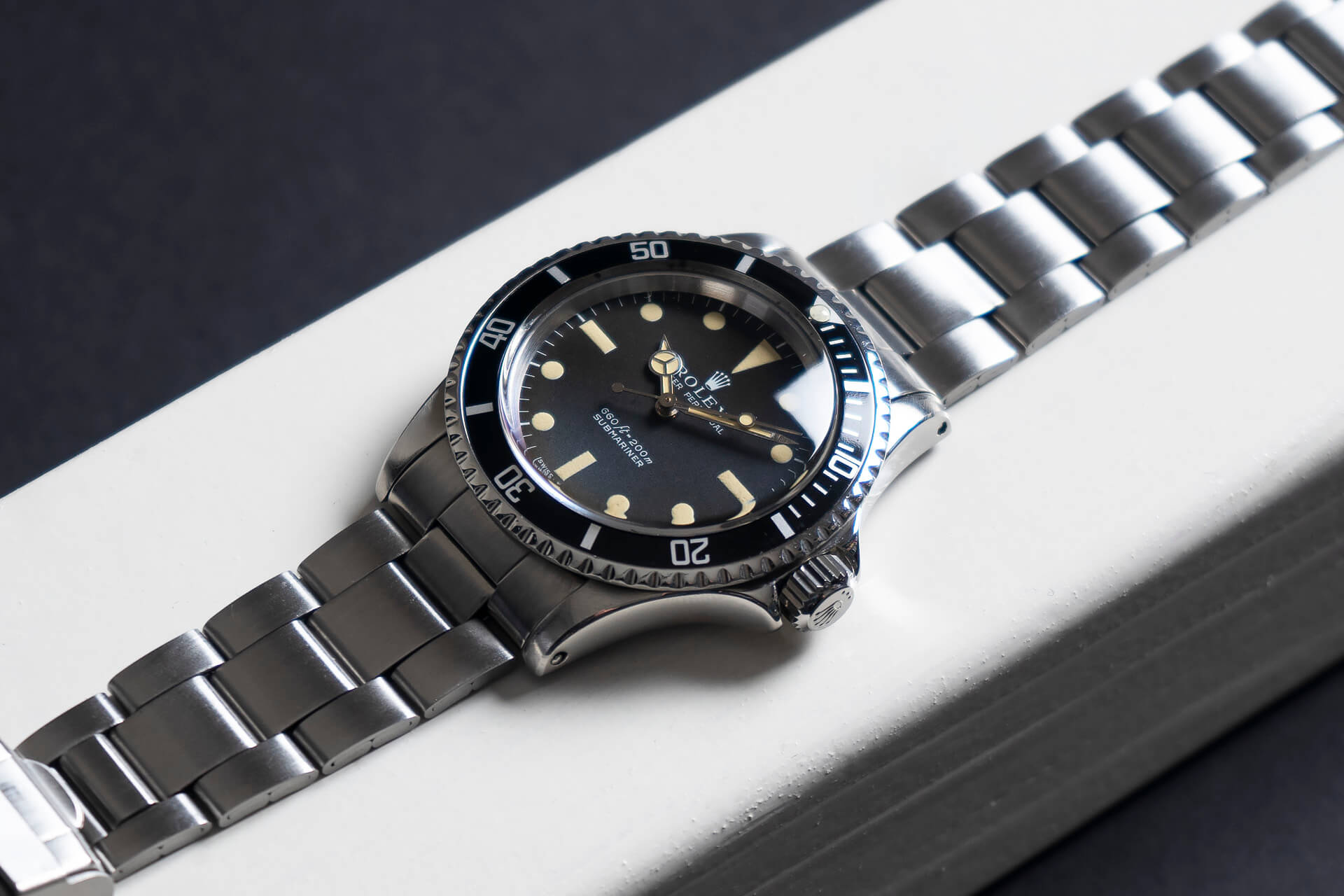 Rolex Submariner 5513 'Serif Dial' OG Box and Service Papers